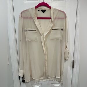 Guess off white/cream blouse
